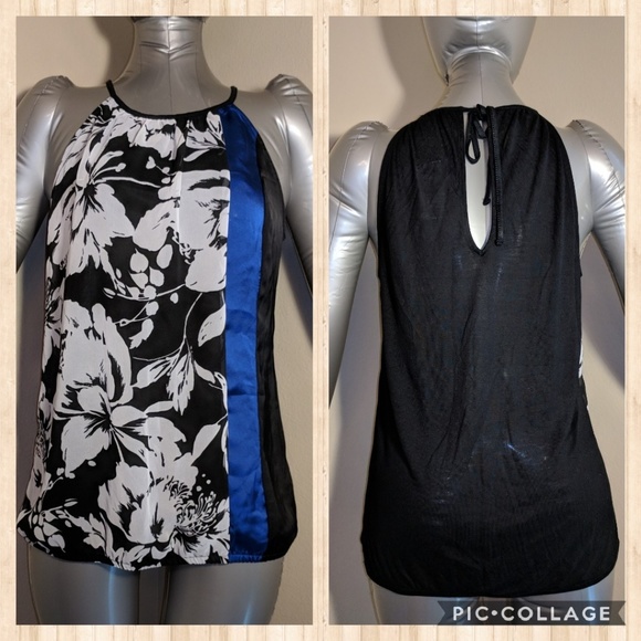 Express Tops - Express Floral Colorblock loose Tank blouse size S